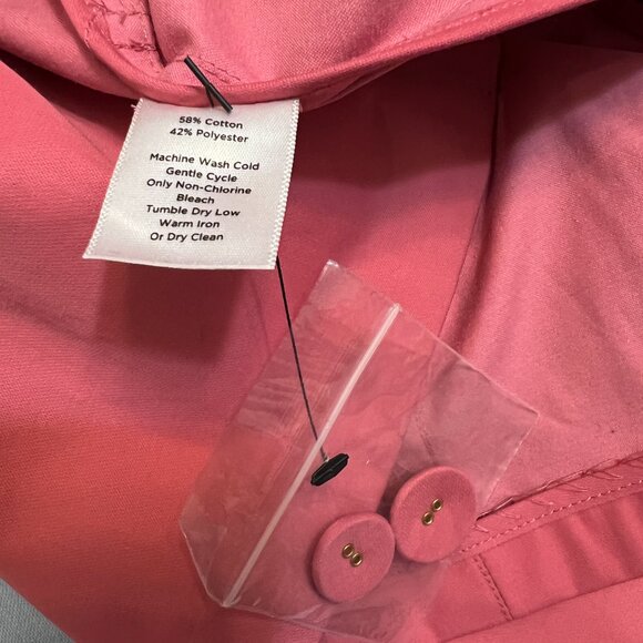 NWOT Talbots Women's Trench Coat Button Dark Pink Belted Size 10 - Picture 7 of 15